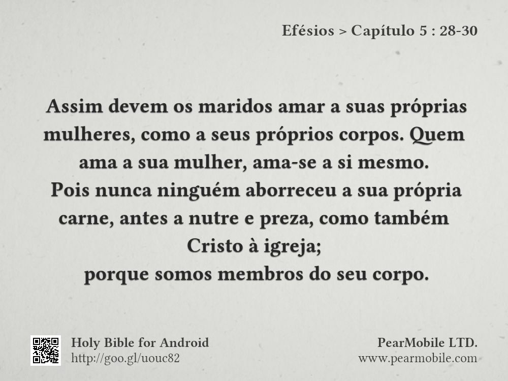 Efésios, Capítulo 5:28-30